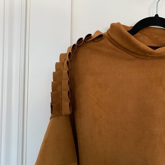 Suede Mini Poncho - Picture 2 of 4